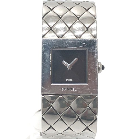 CHANEL Chanel Matelasse Quartz Watch Wristwatch SS Ladies Silver - Picture 1 of 9